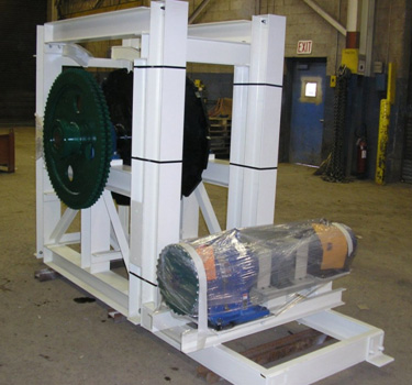 parts conveyor gear system